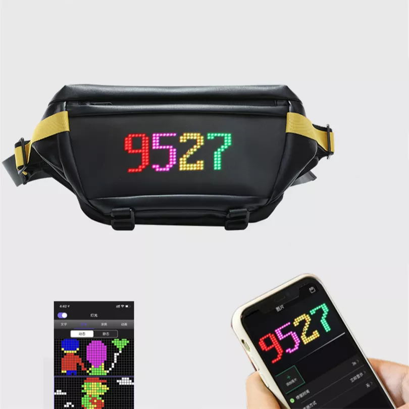 Waterproof Sling Bag with LED Display