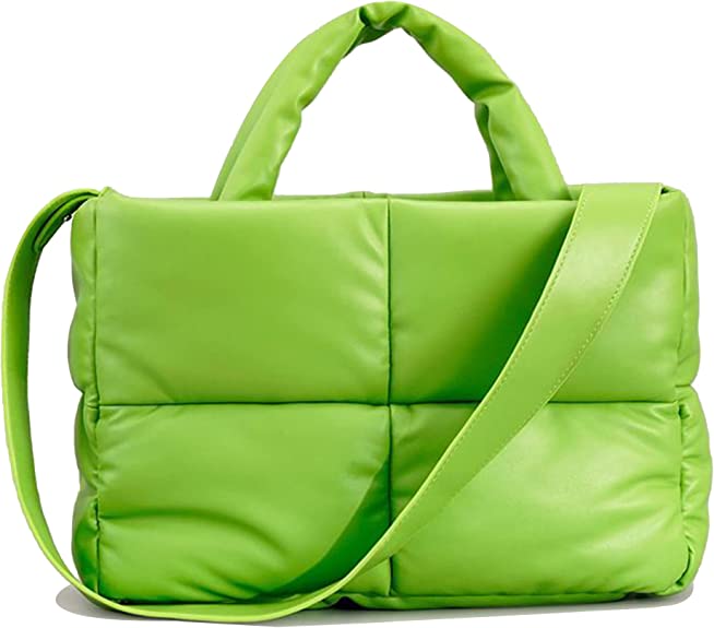 Women Large Quilted Puffer Tote Bag