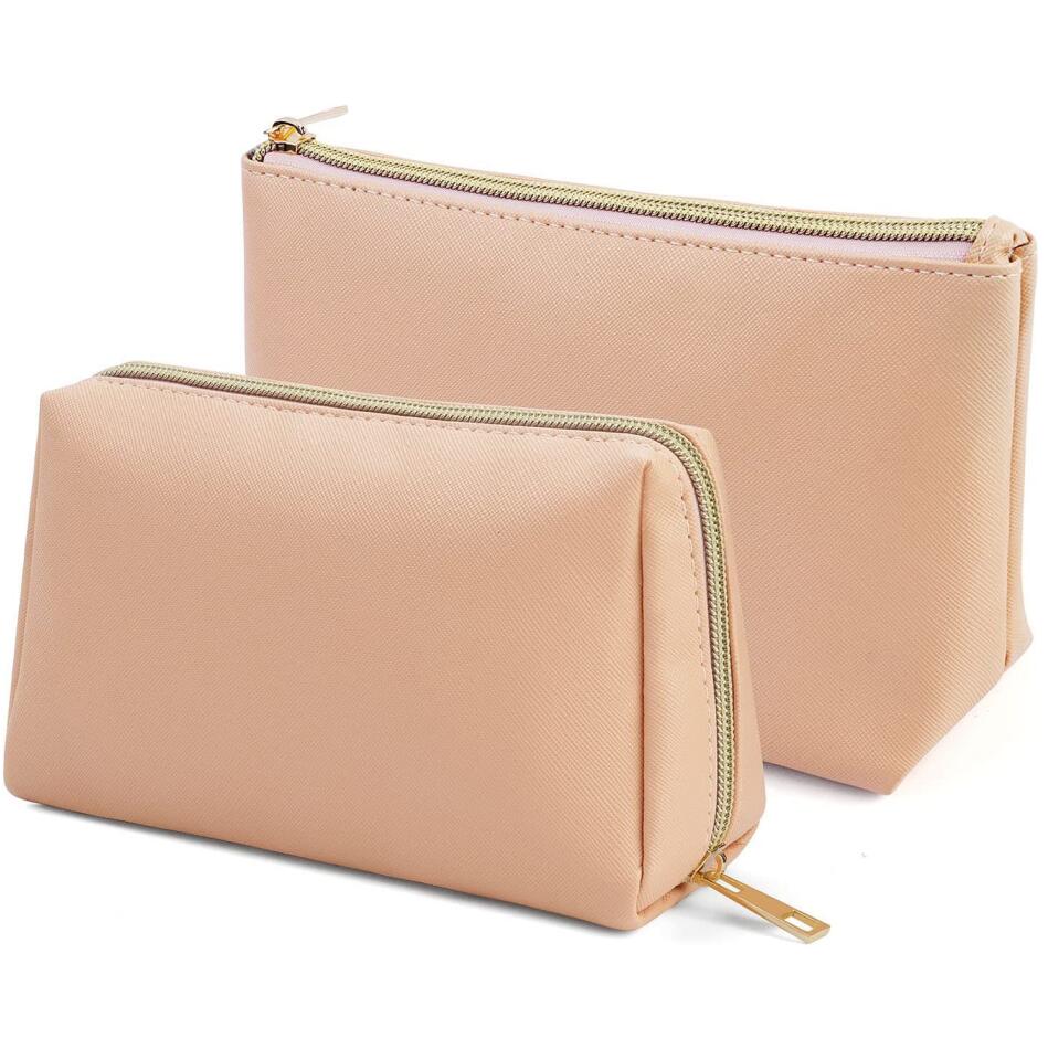 Recycled Leather Cosmetic Bag