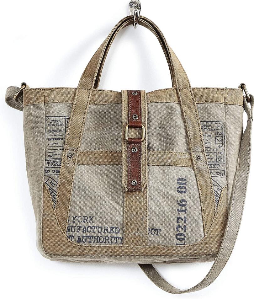 Stone Washed Canvas Tote Bag Cotton Shopper