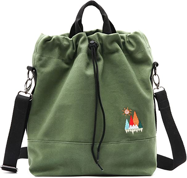 Drawstring Tote Bag with Detachable Shoulder Strap