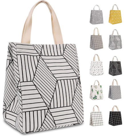Reusable Insulated Canvas Cooler Lunch Bag