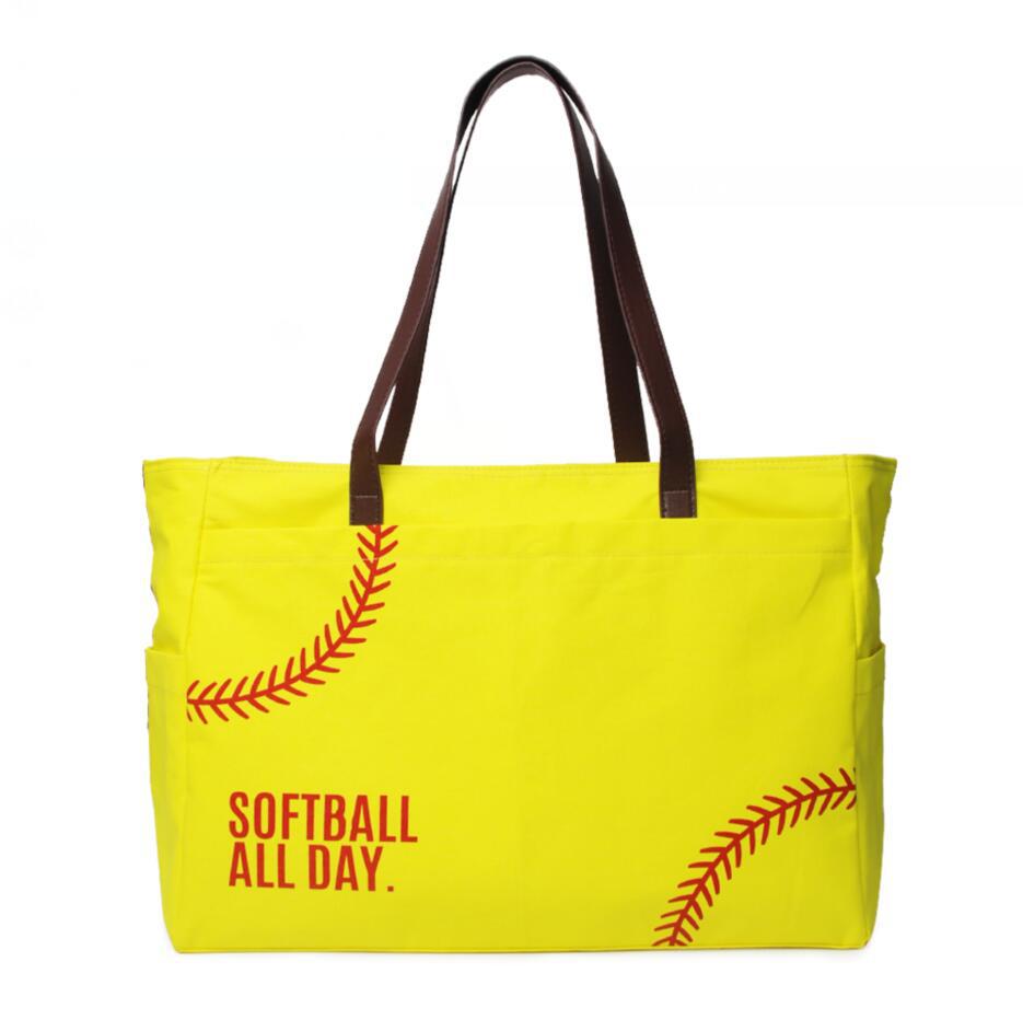 Canvas Baseball Tote Bag