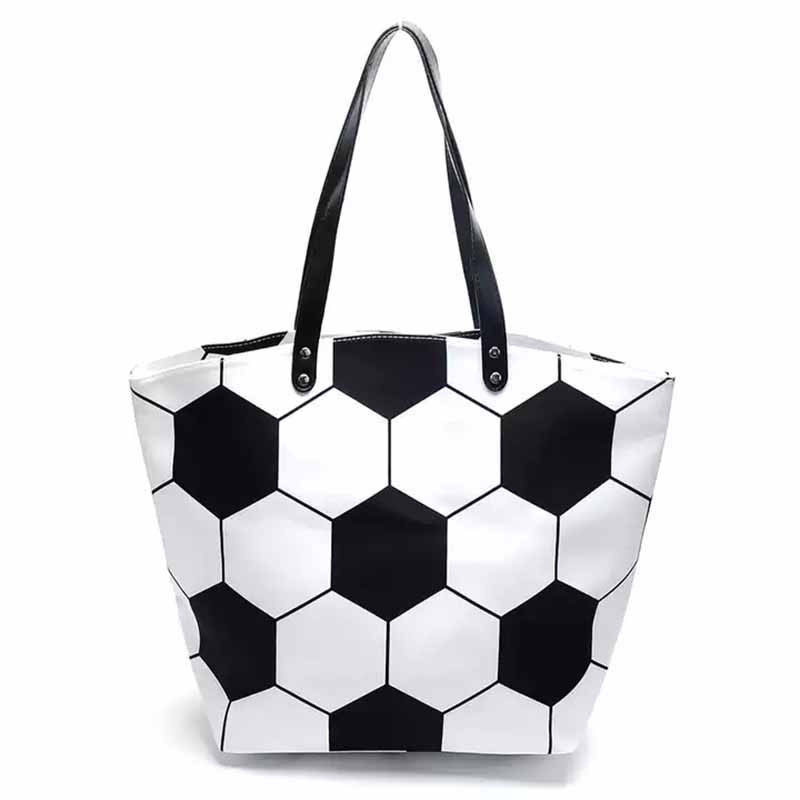 Canvas Tote Bag with football printing