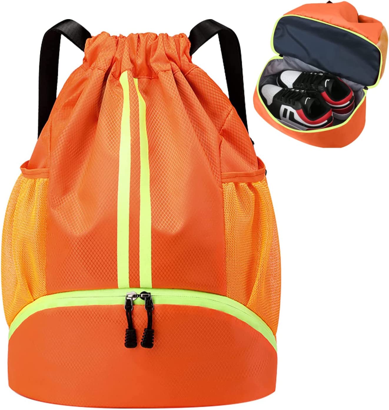 Ripstop Nylon Drawstring Bag Backpack