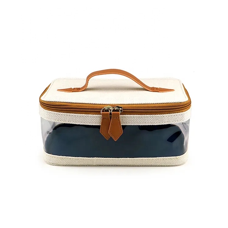 Travel Double Zipper TPU Cosmetic Case