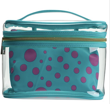 Clear Train Case Makeup Bag 