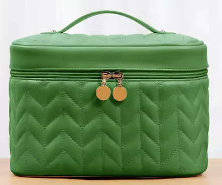Quilted Makeup Bag Cosmetic Case