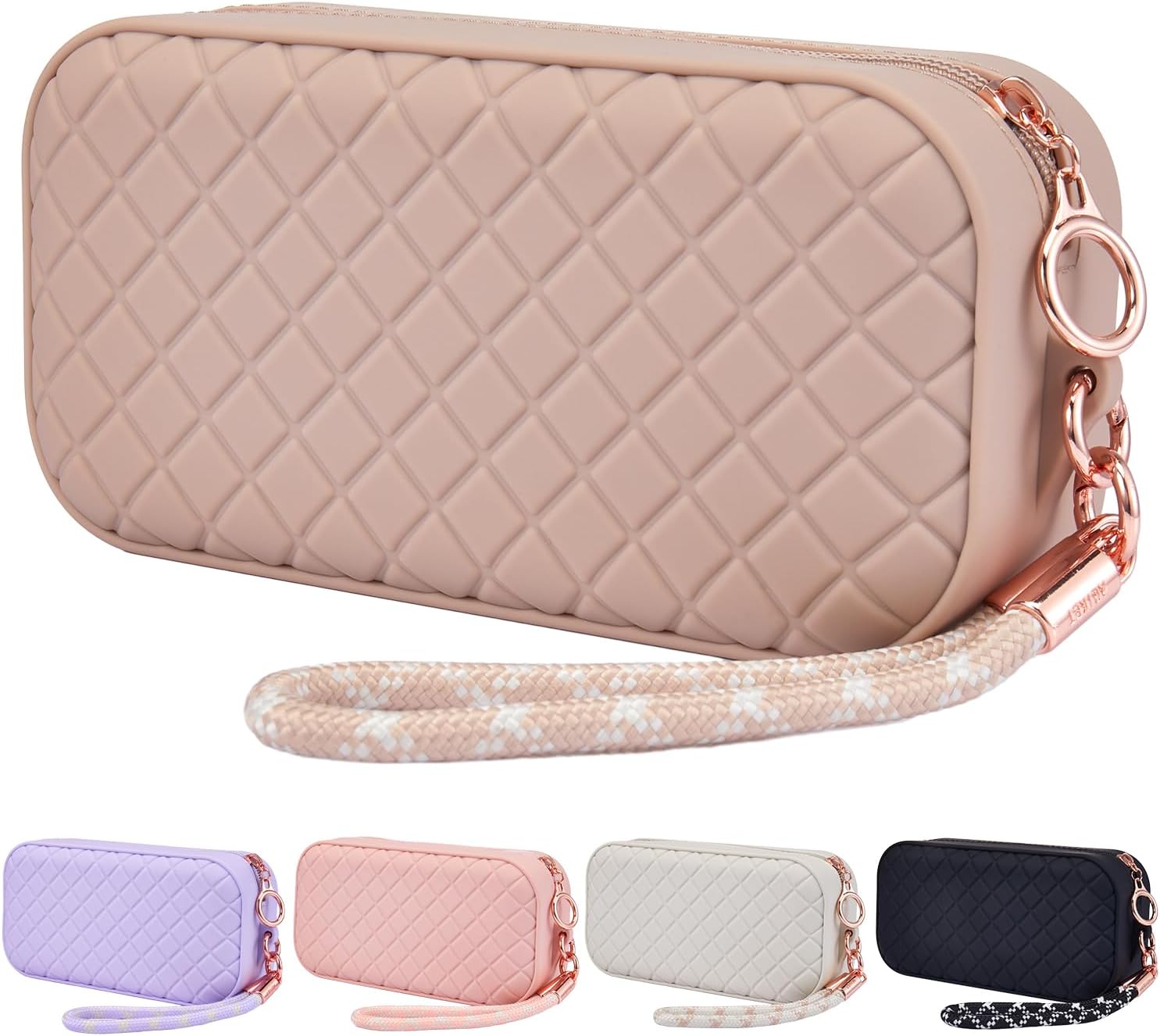 Checked Silicon Makeup Pouch
