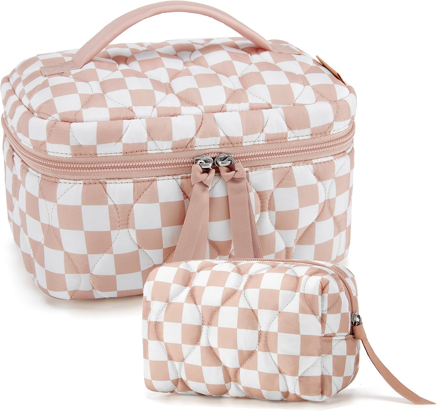 Quilted Cosmetic Bag Train Case